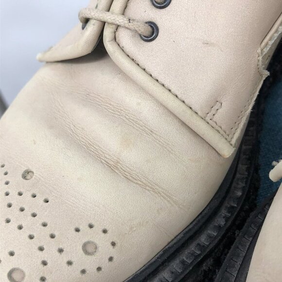 Adieu Paris Beige Black Brogue Casual Dress Shoes Size 10-10.5 - Picture 15 of 16